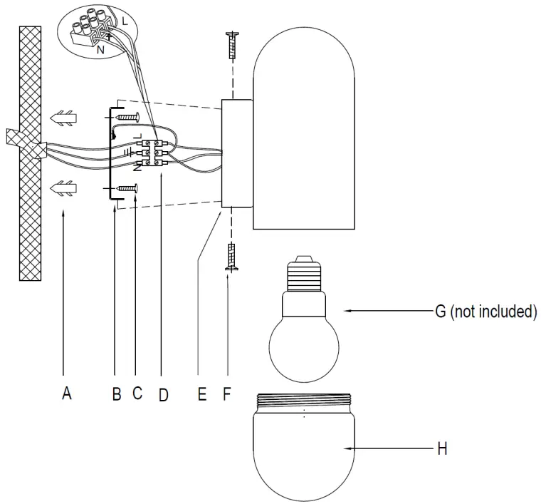 Lucci decor 011870 CAPSULE 1LT Wall Bracket-fig2