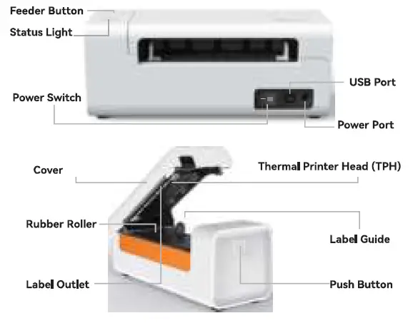 VEVOR Y486- Y486BT Thermal Label Printer 1