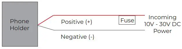 ITC Rotating Phone Holder Instruction Manual - Wire the phone holder using the wiring diagram