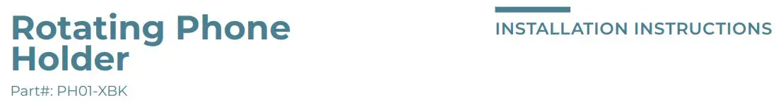 ITC Rotating Phone Holder Instruction Manual