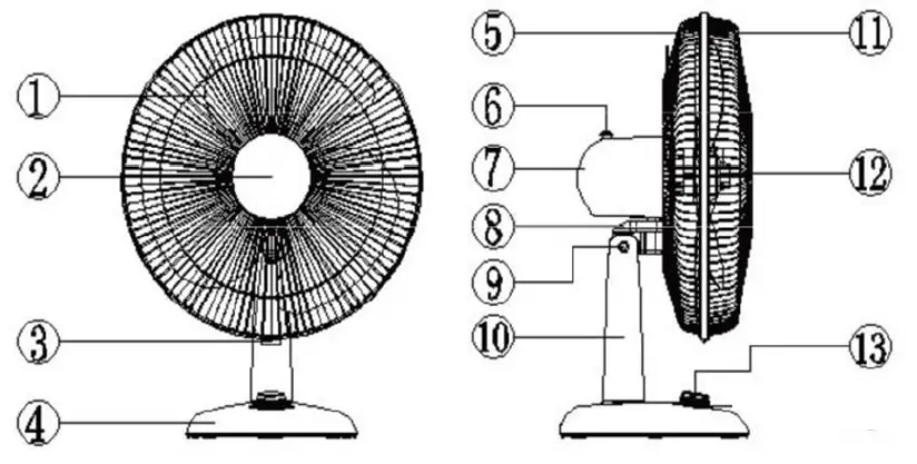 Goldair GCDF330B 30cm Whisper Quiet Desk Fan-1