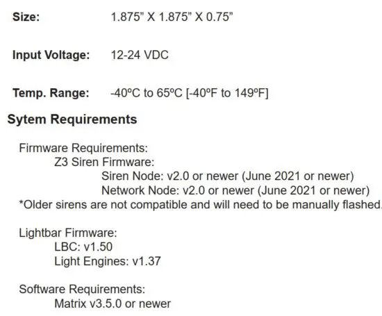 FIG 1 Specifications