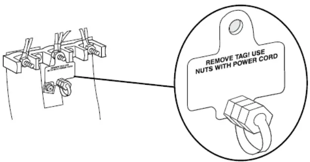 LG W11477345B SLIDE-IN DUAL FUEL RANGE - Remove plastic tag holding