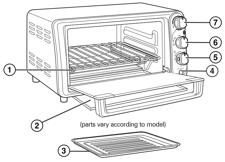 proctor silex 31122PS 4 Slice Toaster Oven Broiler - Overview 1