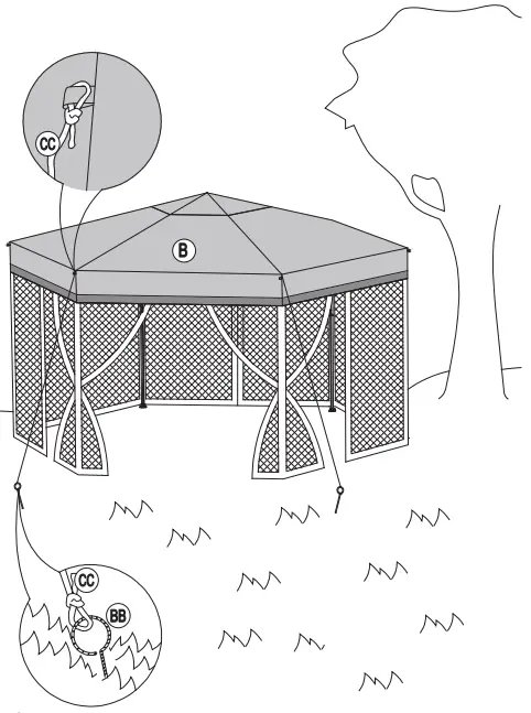 SUNJOY GROUP A101012601 11 ft. x 11 ft. Eryn Pop-Up Gazebo-fig12
