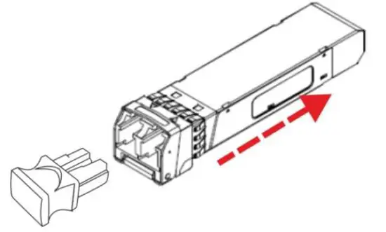 FIG 3 To install the OSP SFP+ transceiver