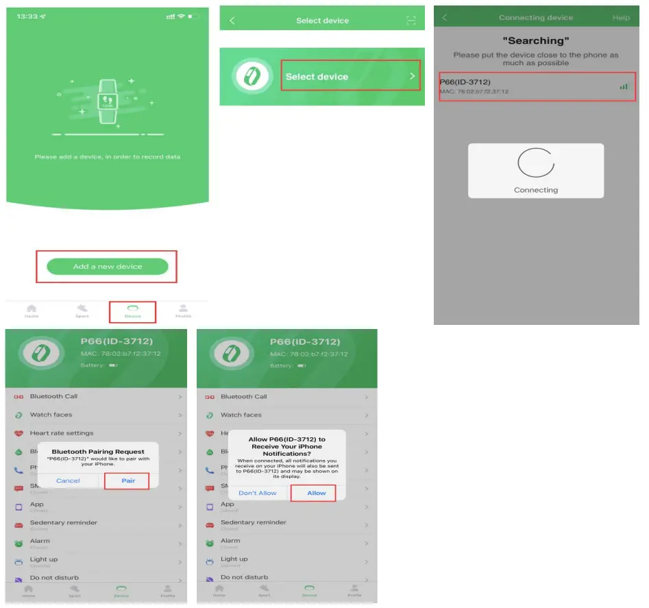 How to connect the watch with your phone?