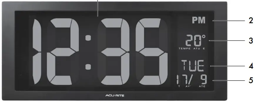 ACURITE 75100CAUDI Digital Clock - Features