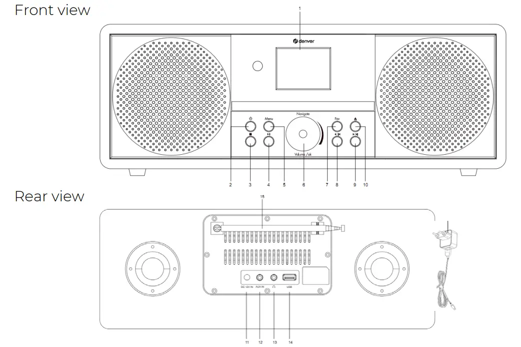 denver MIR-270 Internet Radio CD Player - Fig 3