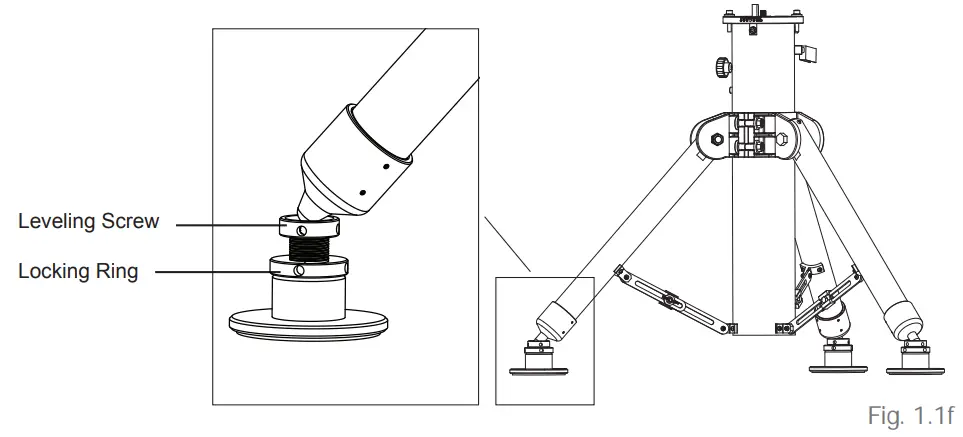 Sky-Watcher EQ8-R Mount - locking ring can accept