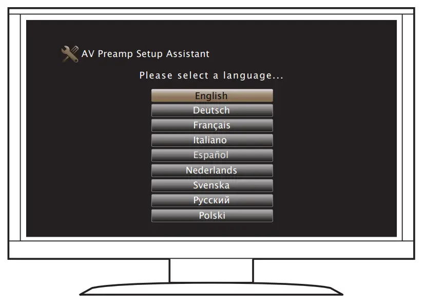 marantz AV8805A AV Pre Amplifier -this screen on your TV