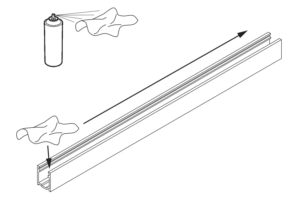 Straight Channel for Trace™ RGBW Vertical Installation
