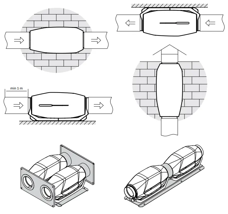 VENTS Stream EC Plastic Sound Insulated Fan - MOUNTING