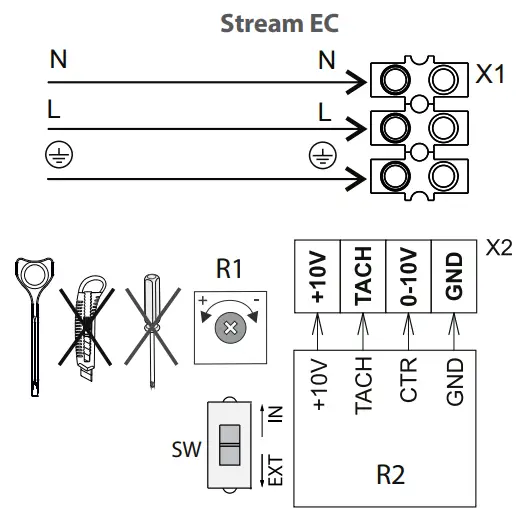 VENTS Stream EC Plastic Sound Insulated Fan - Stream EC
