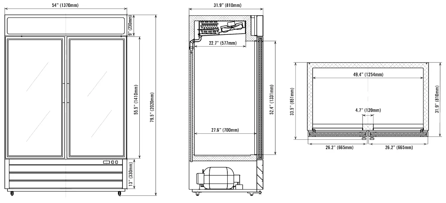 MAXX COLD MXM1-23FHC-ICE 27 Inch Glass Door Ice Merchandiser Freezer 2