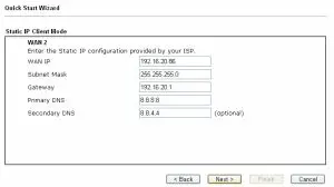 DrayTek Vigor2915 Series Dual - Static IP