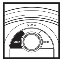 Shark Robot Vacuum- CLEAN BUTTON