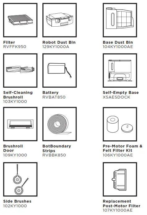 Shark Robot Vacuum- REPLACEMENT PARTS