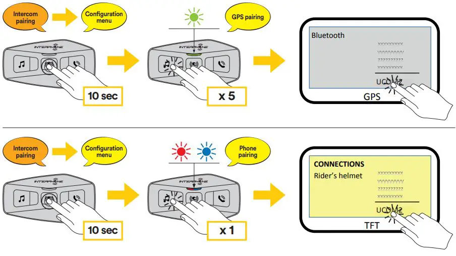 INTERPHONE U-COM 2 Twin Motorcycle Pack User Guide - Bluetooth® devices pairing