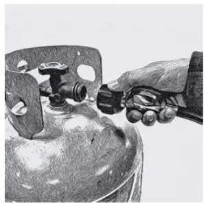 UKIAH TK-1044-T2BLK Tailgater II Gas Fire Pit with Beat to Music - - controlar 2