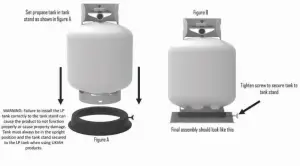 UKIAH TK-1044-T2BLK Tailgater II Gas Fire Pit with Beat to Music - gas selinder