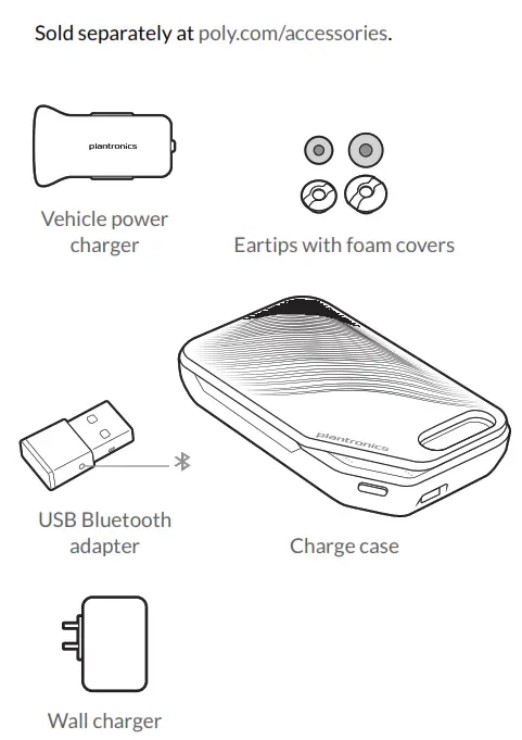 poly Voyager 5200 Series Wireless Headset System - Accessories