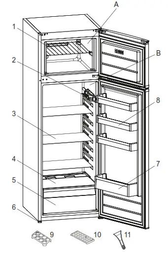 SHARP SJ-TB03ITXWF-EU Fridge- Parts