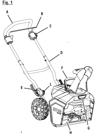 RYOBI RY40870 40V HP Brushless 24-Inch Two-Stage Snow Blower Kit fig 1