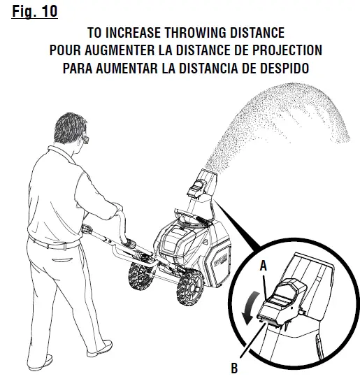 RYOBI RY40870 40V HP Brushless 24-Inch Two-Stage Snow Blower Kit fig 12