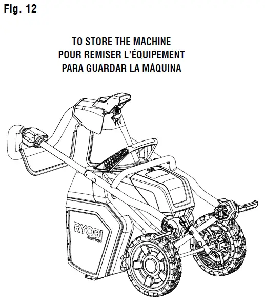 RYOBI RY40870 40V HP Brushless 24-Inch Two-Stage Snow Blower Kit fig 13