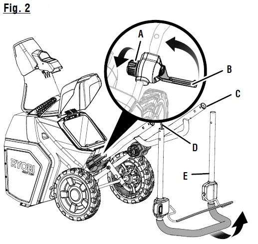 RYOBI RY40870 40V HP Brushless 24-Inch Two-Stage Snow Blower Kit fig 3