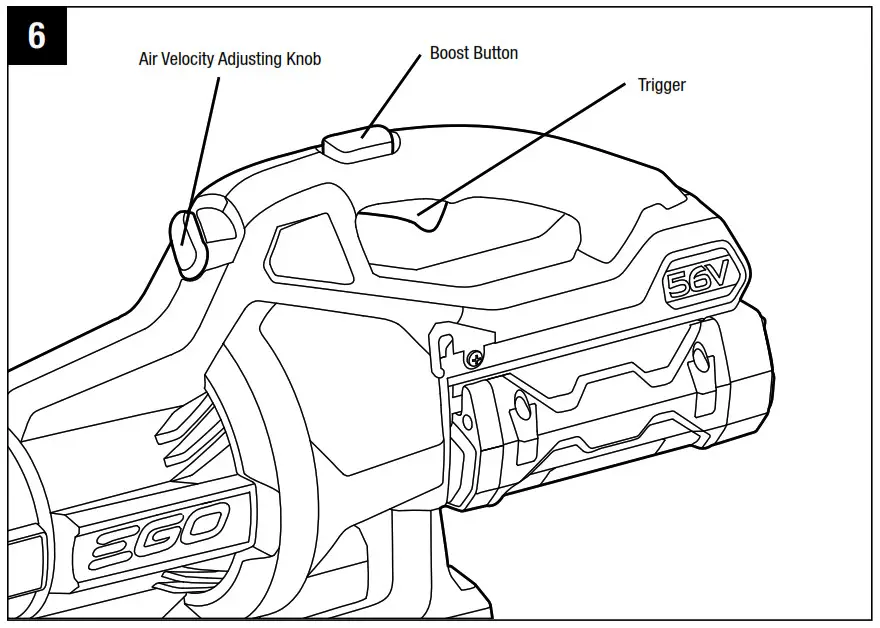 EGO LB5300 56 Volt Lithium ion Cordless Blower - AIR VELOCITY