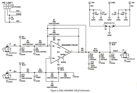 ANALOG DEVICES EVAL ADA4099 1HUJZ Evaluation Board - Figure 3