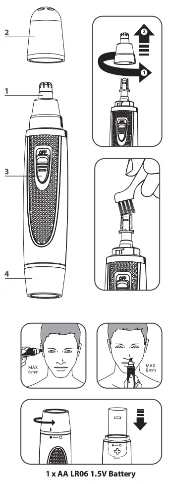ROWENTA 9100015266 Nose and Ear Trimmer