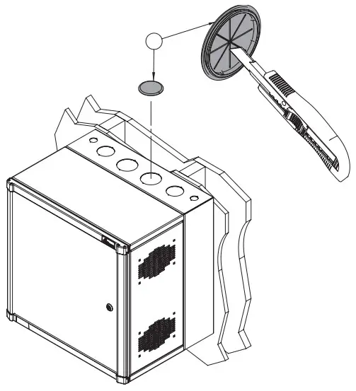 BLACK BOX WMD12 2425 PQU Double Hinged Cabinet Plexiglass Window Door - KNOCKOUT GROMMETS