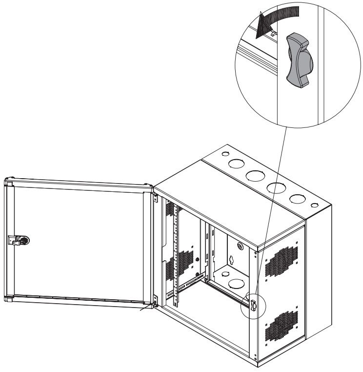 BLACK BOX WMD12 2425 PQU Double Hinged Cabinet Plexiglass Window Door - MOUNTING INSTALLATION