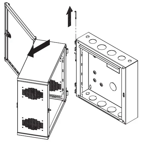 BLACK BOX WMD12 2425 PQU Double Hinged Cabinet Plexiglass Window Door - STEP 2