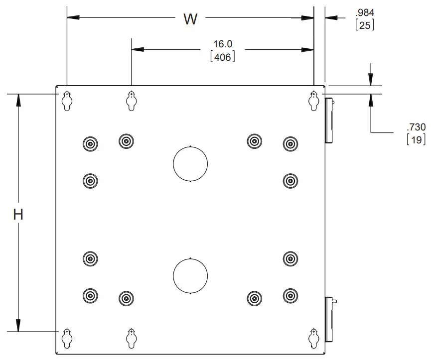 BLACK BOX WMD12 2425 PQU Double Hinged Cabinet Plexiglass Window Door - fig 1