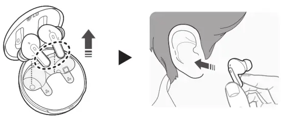 LG TONE FP6 Bluetooth Stereo Headset - ears