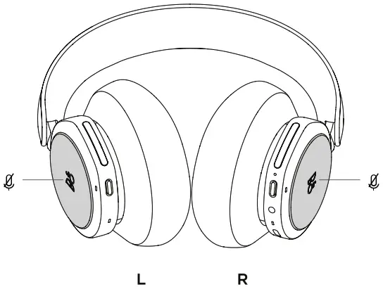 Bang Olufsen beoplay portal gaming headphones - MUTE MICROPHONE 1