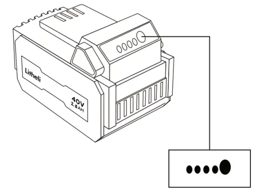 Led icons of battery