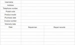 FIG 27 Warranty Card