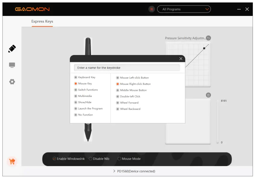 GAOMON PD1560 Graphics pen Display - Function Setting 4
