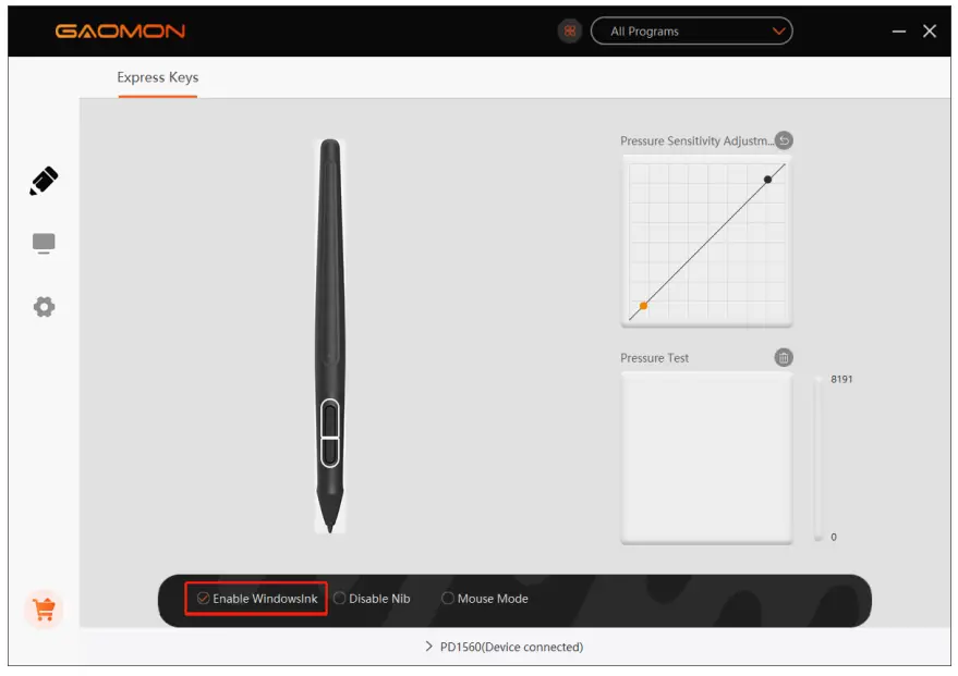 GAOMON PD1560 Graphics pen Display - Function Setting 9