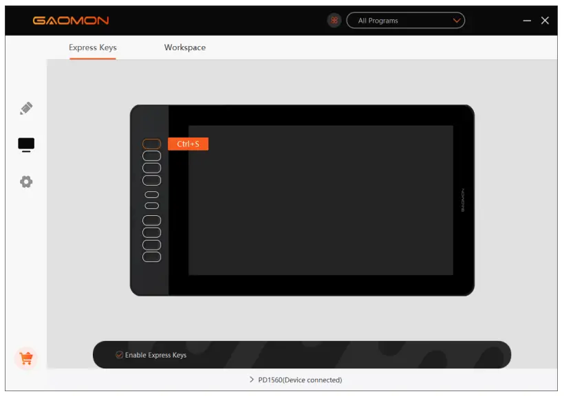 GAOMON PD1560 Graphics pen Display - Function Setting