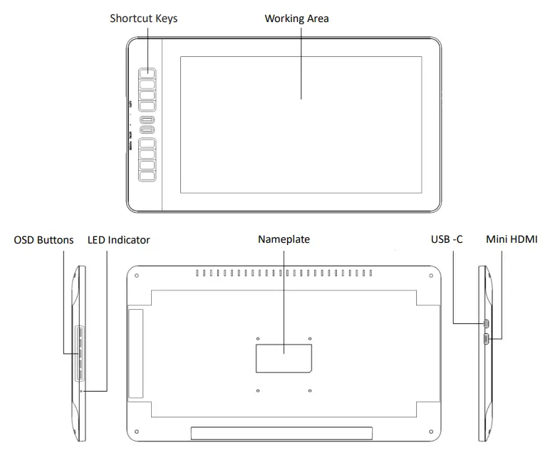GAOMON PD1560 Graphics pen Display - Pen Display
