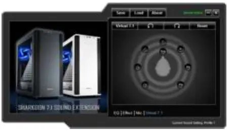 Virtual 7.1 virtual speakers can