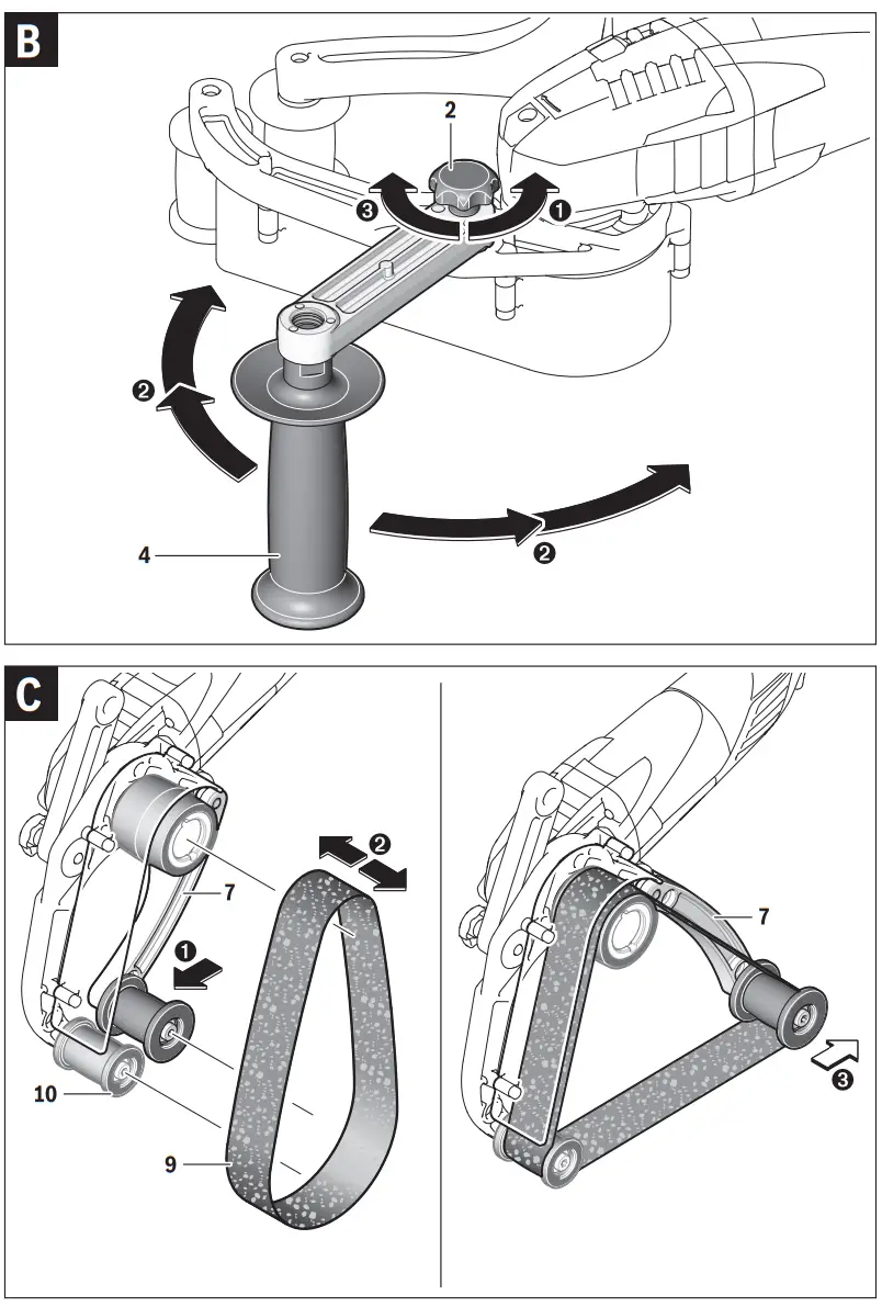 BOSCH GRB 14 CE Professional Pipe Belt Sander - fig 1