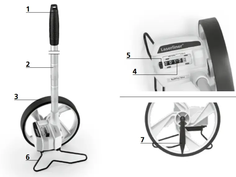Laserliner 075.002A RollPilot Mini Mechanical Distance Measuring Wheel - figure 1