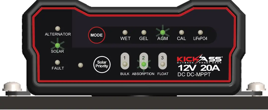 KICKASS DCDC 20A-CAR 20 Amp DC-DC Charger with MPPT Solar Controller 13